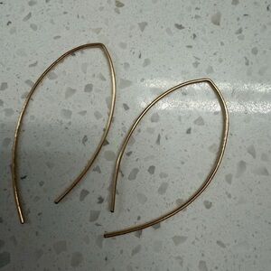 Minimalist Gold Teardrop Threader Earrings